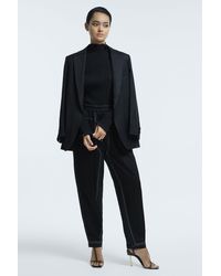 ATELIER - Italian Relaxed Contrast Stitch Drawstring Trousers - Lyst