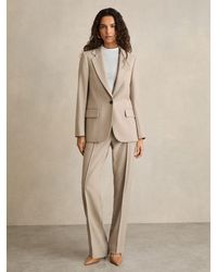 Reiss - Straight-Leg Textured Wool-Blend Suit Trousers - Lyst