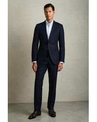 Reiss - Single-Breasted Linen Suit Blazer Slim Fit - Lyst