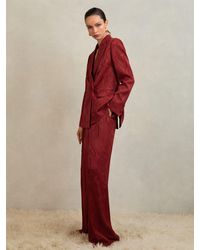 Reiss - Atelier Jacquard Wide-Leg Trousers - Lyst