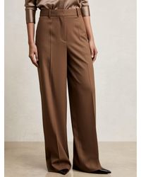 Reiss - Solene Petite Wool-Blend Wide-Leg Suit Trousers - Lyst