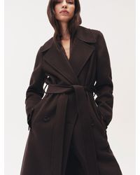 Reiss - Double-Breasted Blindseam Coat Wool-Blend - Lyst