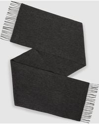 Reiss - Picton - Charcoal Cashmere Blend Scarf - Lyst