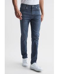 Reiss - James - Jersey Slim Fit Washed Jeans - Lyst