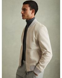 Reiss - Diego Suede Bomber Jacket - Lyst