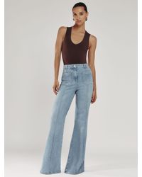 Reiss - Sakura - Light Blue Patch-pocket Flared Jeans, 36 R - Lyst