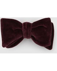 Reiss - Hike - Bordeaux Velvet Bow Tie, One - Lyst