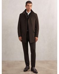 Reiss - Wool-Blend Stand-Collar Coat - Lyst