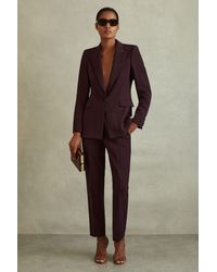Reiss - Gabi - Berry Tailored Single Breasted Suit Blazer - Lyst