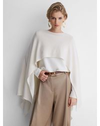 ATELIER - Wool-Cashmere Cape Knit Jumper - Lyst