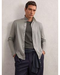Reiss - Merino Wool Button-Through Cardigan - Lyst