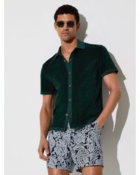 Reiss - Towelling Short-Sleeve Shirt - Lyst