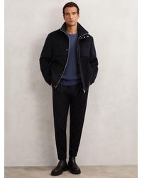 Reiss - Wool-Blend Funnel-Neck Zip Jacket - Lyst