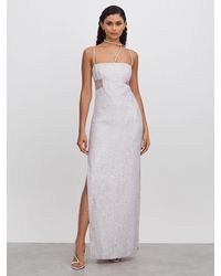 Rachel Gilbert - Sequin Cut-Out Maxi Dress - Lyst
