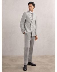 Reiss - Wool-Flannel Tailored-Fit Suit Trousers - Lyst