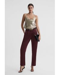 PAIGE - Satin Cargo Trousers - Lyst