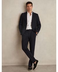 Reiss - Slim Fit Jersey Drawstring Suit Trousers - Lyst