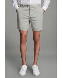Reiss - S - Soft Sage Wicket S Modern Fit Cotton Blend Chino Shorts, Uk 38 S - Lyst
