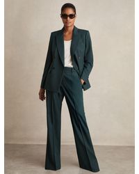 Reiss - Petite Wool-Blend Wide-Leg Suit Trousers - Lyst