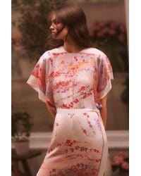 Reiss - Leea - Multi Printed Mini Dress, Us 4 - Lyst
