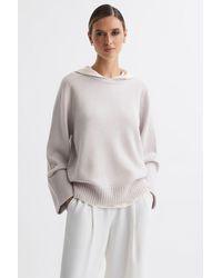 Reiss - Laura - Charcoal Laura Wool-cashmere Casual Fit Jumper, S - Lyst