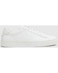 Reiss - Finley - White Leather Trainers, Us 7 - Lyst