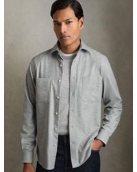 Reiss - Twin-Pocket Button-Through Overshirt - Lyst