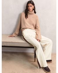 Reiss - Petite Side-Stripe Wide-Leg Trousers - Lyst