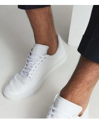 Reiss Leather Sneakers - White