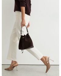 Reiss - Woven Leather Court Shoes - Lyst