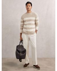 Reiss - Oatmeal & Wool-Alpaca Blend Stripe Jumper - Lyst
