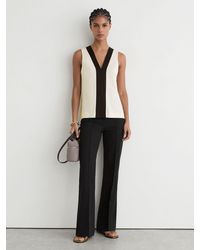 Reiss - Colour-Block V-Neck Shell Top - Lyst