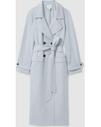 Florere - Double Breasted Coat, Pale - Lyst