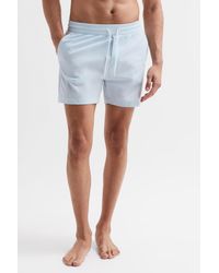 Reiss - Beach - Aqua Blue Beach Plain Drawstring Swim Shorts, S - Lyst