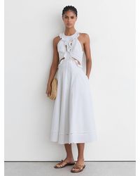 slim fit dress slacks Everly Crossback Midi Dress main image 0