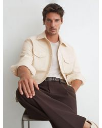 Reiss - Cotton-Twill Twin-Pocket Regular-Fit Shirt - Lyst