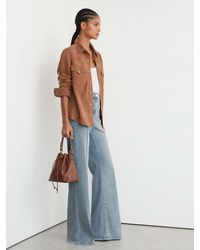Reiss - Sakura Petite Patch-Pocket Flared Jeans - Lyst