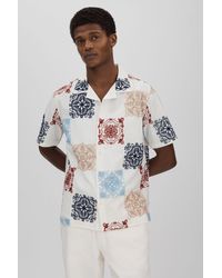 Wax London - Relaxed Cotton Linen Embroidered Shirt - Lyst