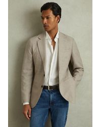 Reiss - Elliot Single Breasted Blazer Wool Checked - Lyst