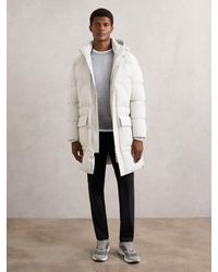 Reiss - Longline Quilted Puffer Jacket - Lyst