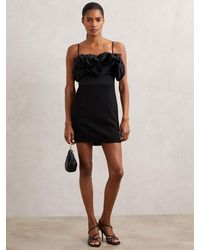 Reiss - Sculptural Strapless Mini Dress - Lyst