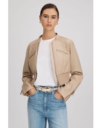 PAIGE - Cropped Leather Jacket - Lyst