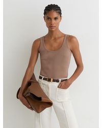 Reiss - Stretch-Cotton Ribbed Vest - Lyst