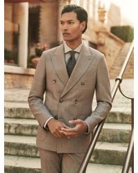 Reiss - Belmont Double-Breasted Textured Suit Blazer With Wool Slim-Fit - Lyst