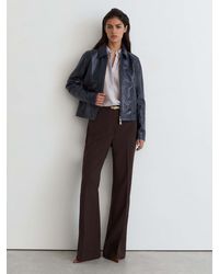 Reiss - Flared Knot-Hardware Belted Trousers - Lyst