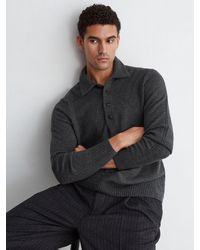 Reiss - Wool-Blend Polo Shirt - Lyst