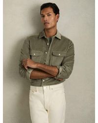 Reiss - Tucci Overshirt Cotton Corduroy - Lyst