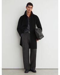 Reiss - Wool-Blend Single-Breasted Raglan Overcoat - Lyst