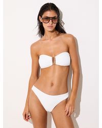 Reiss - Removable-Strap Bandeau Bikini Top - Lyst