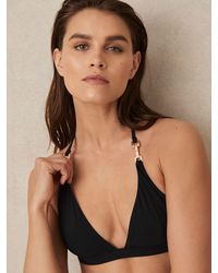 Reiss - Triangle Halter Neck Bikini Top - Lyst